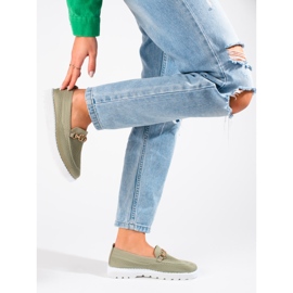 Mocasini textile dama Shelovet olive verde 2