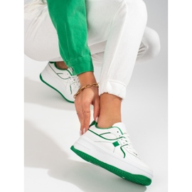 Pantofi sport dama Shelovet alb si verde 2