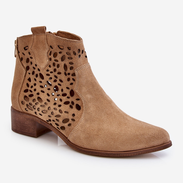 Lewski Shoes Cizme de damă ajurate Pantofi Lewski 2909 Bej închis maro 1 Lewski Shoes Cizme de damă ajurate Pantofi Lewski 2909 Bej închis maro 1