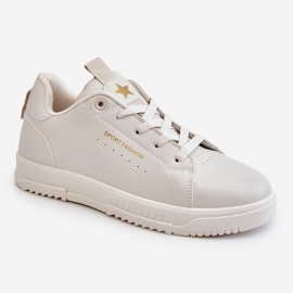 Pantofi sport cu șireturi de damă Bej Mikaela 1