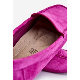 PE1 Mocasini din piele intoarsa de dama violet Morreno roz 1