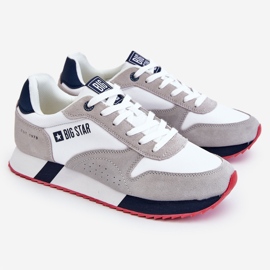 Pantofi sport pentru bărbați cu sistem de spumă cu memorie Big Star LL174160 alb-gri 1