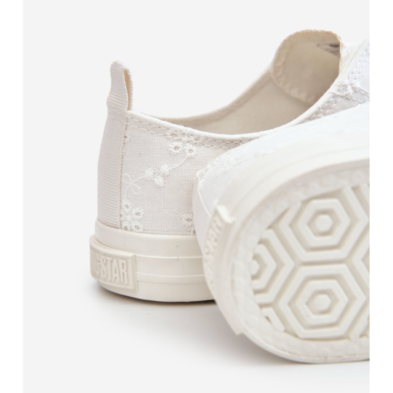 Pantofi de damă cu brodare Big Star LL274223 alb 1