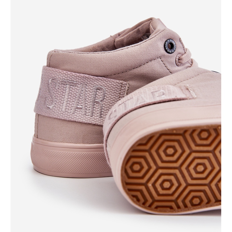 Pantofi de damă Classic High Top Big Star LL274004 Nud roz 1