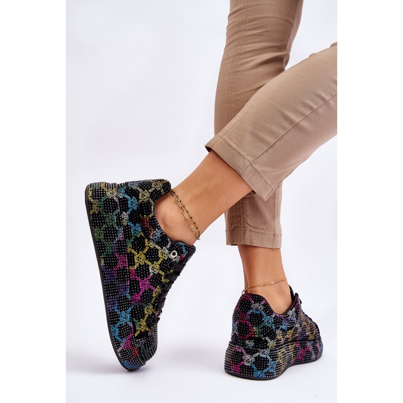 Pantofi sport de damă cu jeturi GOE LL2N4010 negru 2