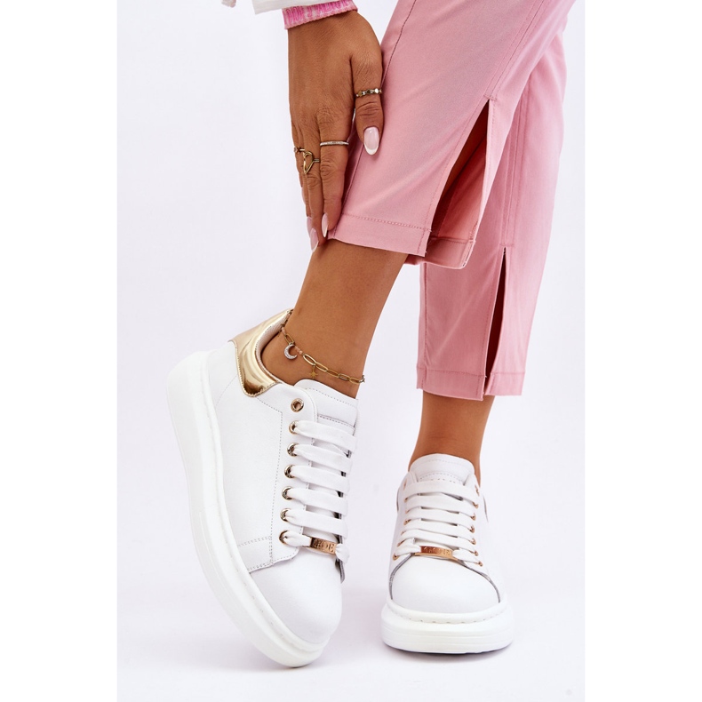 Pantofi sport pentru femei GOE LL2N4011 Alb-Auriu 2