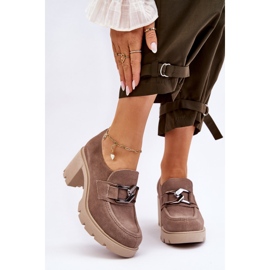 Lemar Brogues Elegante Pe Toc Cu Decor Bej Argintiu Inchis Harmell 1 Lemar Brogues Elegante Pe Toc Cu Decor Bej Argintiu Inchis Harmell 1