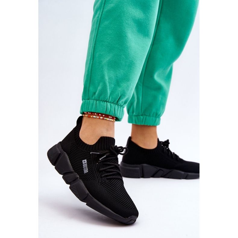 Pantofi de damă ușori Sistem de spumă cu memorie Big Star JJ274269 Negri negru 2 Pantofi de damă ușori Sistem de spumă cu memorie Big Star JJ274269 Negri negru 2