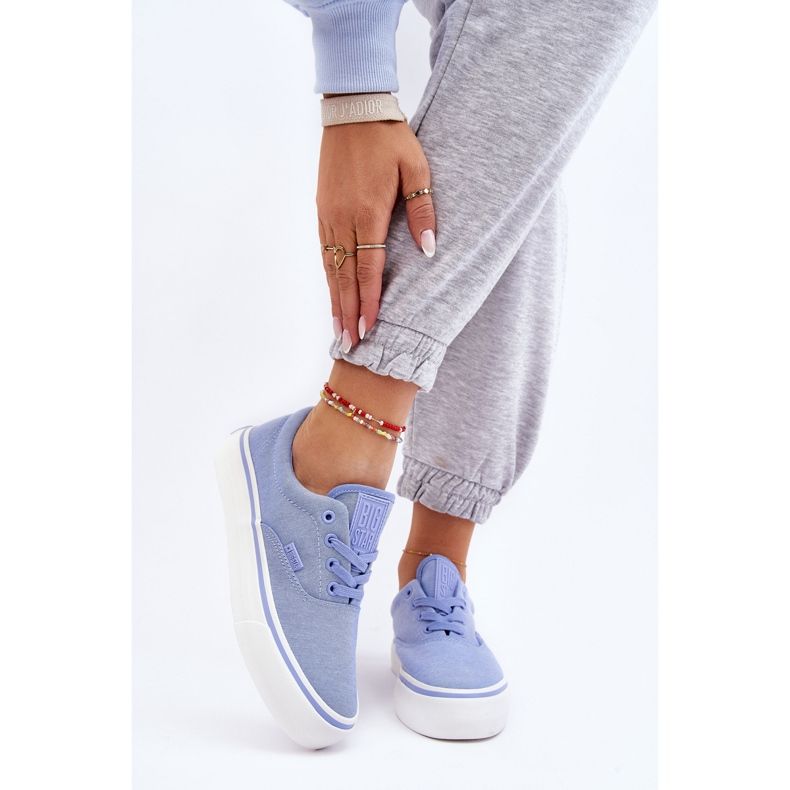 Pantofi cu platformă din material Big Star LL274145 Albastru 2