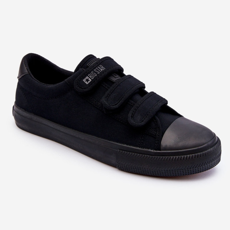 Adidași clasici din stofă pentru bărbați cu velcro Big Star LL174631 negru 1