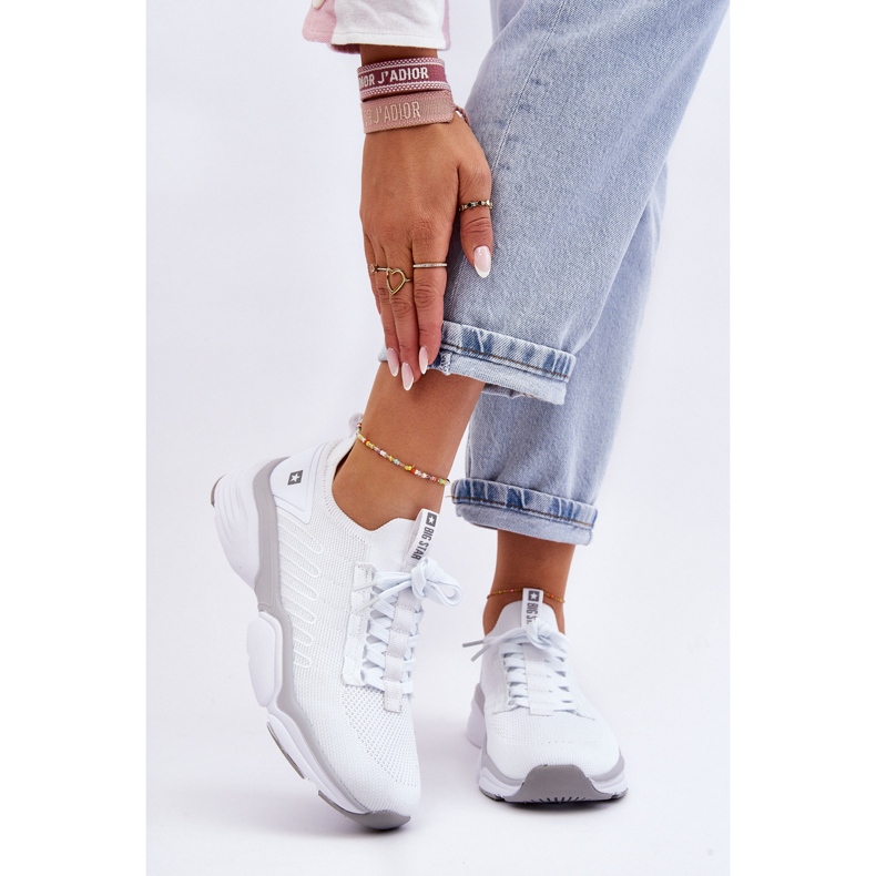 Pantofi sport pentru damă cu sistem de spumă cu memorie Big Star LL274A142 Alb 2 Pantofi sport pentru damă cu sistem de spumă cu memorie Big Star LL274A142 Alb 2
