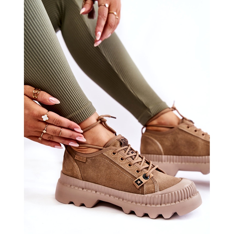 Pantofi Sport din piele intoarsa Big Star KK274511 Bej 3