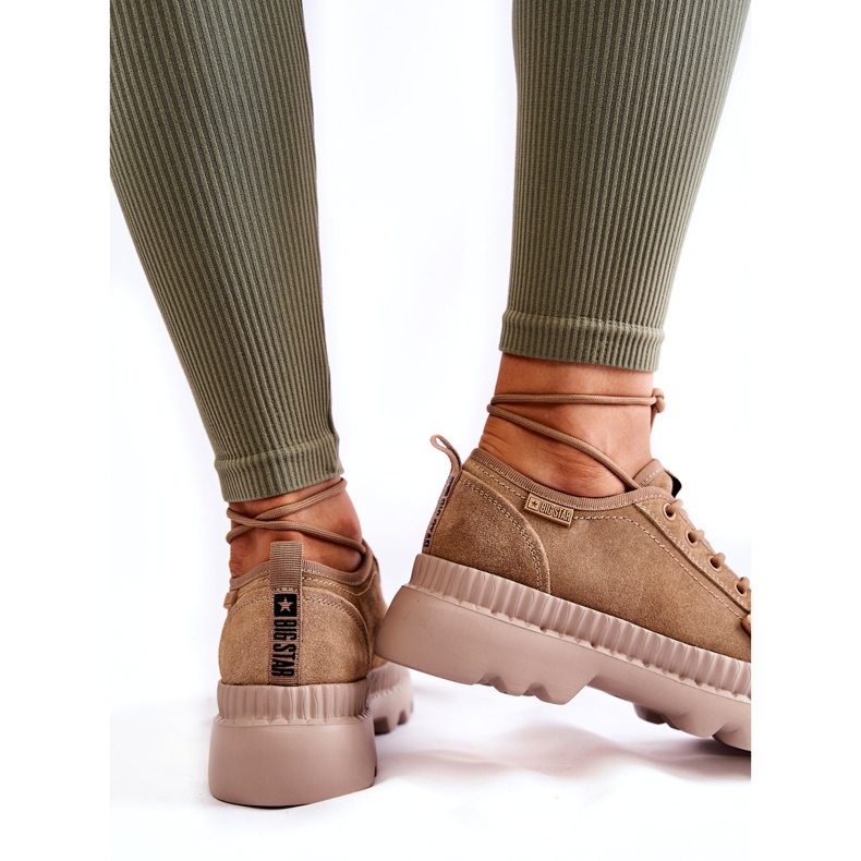 Pantofi Sport din piele intoarsa Big Star KK274511 Bej 2