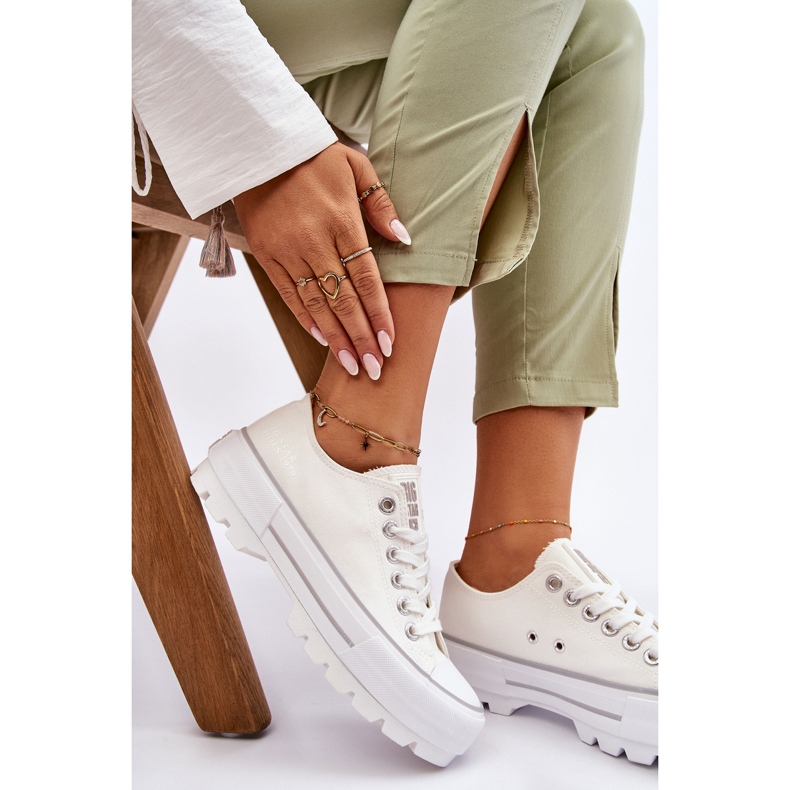 Pantofi de sport cu platformă din material Big Star LL274150 Alb 2