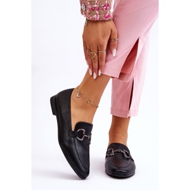 PG1 Mocasini clasici de dama cu ornamente Jamie neagra negru 1