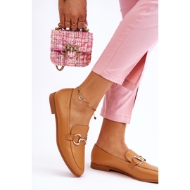 PG1 Mocasini clasici de dama cu ornamente Camel Jamie bej 2