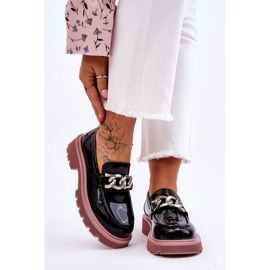 Mocasini Brevet Cu Lant GOE LL2N4039 Negru-Violet 2