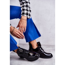 Vinceza Cizme Lacuite Sirete Cu Decupaje Fabiana Neagra negru 3