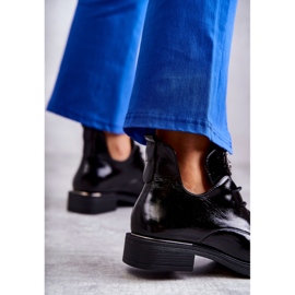 Vinceza Cizme Lacuite Sirete Cu Decupaje Fabiana Neagra negru 2