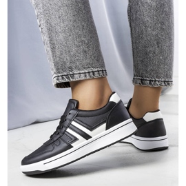 BM Tenisi negri cu inserții albe de la Olympia negru 1 BM Tenisi negri cu inserții albe de la Olympia negru 1