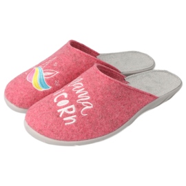 Pantofi de dama colorati Befado 235D186 roz gri multicolor 2