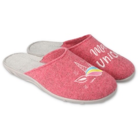 Pantofi de dama colorati Befado 235D186 roz gri multicolor 3