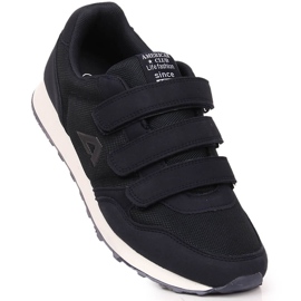 Pantofi sport pentru bărbați American Club 146/23 bleumarin cu velcro albastru 1 Pantofi sport pentru bărbați American Club 146/23 bleumarin cu velcro albastru 1