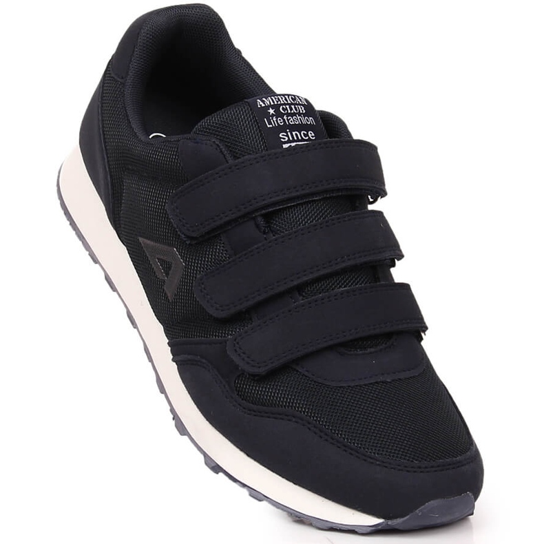 Pantofi sport pentru bărbați American Club 146/23 bleumarin cu velcro albastru 1 Pantofi sport pentru bărbați American Club 146/23 bleumarin cu velcro albastru 1