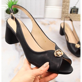 Sandale negre de damă pe post eVento 5480 negru 1