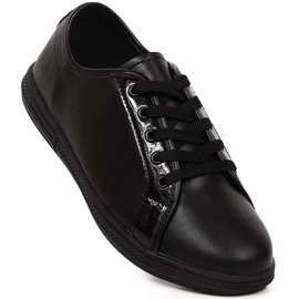 Pantofi sport dama neagra din piele Filippo DP3508/23 negru 1