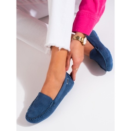 Goodin Mocasini din piele Shelovet albastru deschis 1