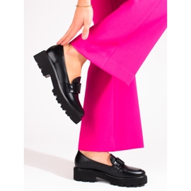 Pantofi dama Vinceza din piele ecologica neagra negru 2