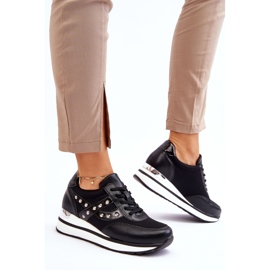 PG1 Pantofi de sport negri cu împânzire Adley negru 2