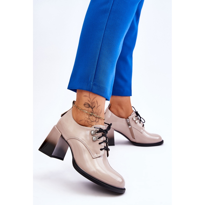 S.Barski Tocuri înalte Bej deschis la modă Darren 2