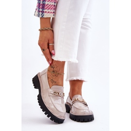 S.Barski Mocasini cu platforma lacuiti Gri deschis Ronin 2