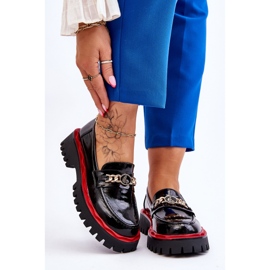 S.Barski Mocasini cu platforma lacuiti Negri Ronin negru 1