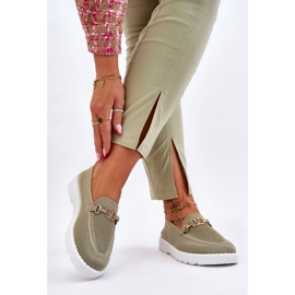 Pantofi Slip-On De Damă Cu Decorire Alena Verde 1