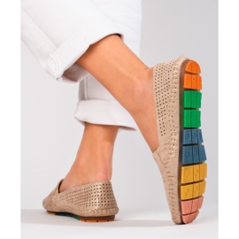 Mocasini cu slip-on pentru femei, aurii, de la Shelovet de aur 2 Mocasini cu slip-on pentru femei, aurii, de la Shelovet de aur 2