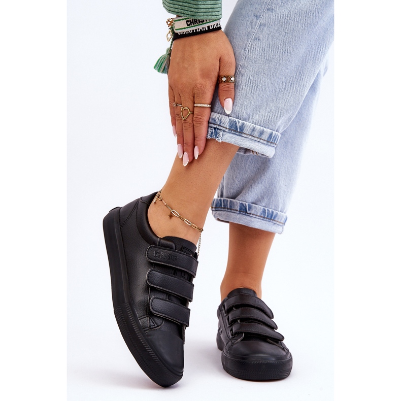 Pantofi clasici cu velcro Big Star LL274A206 Negri negru 1
