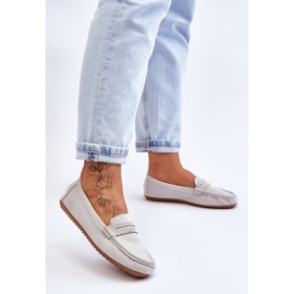 FC3 Mocasini clasici din piele intoarsa de dama gri Ivana 2