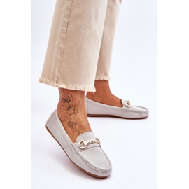 FC3 Mocasini clasici din piele intoarsa cu ornamente gri Arla 2