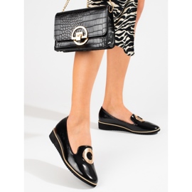 Mocasini Shelovet negri patentati negru 1