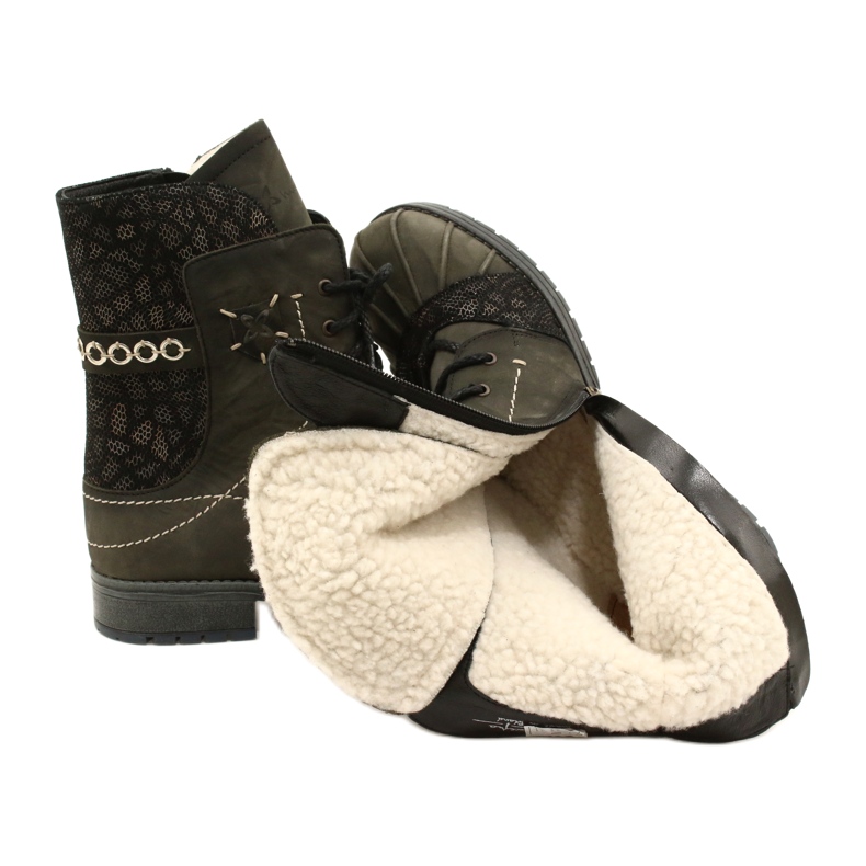 Cizme din piele caldă pentru femei Maciejka Olive 03961-24 verde 6 Cizme din piele caldă pentru femei Maciejka Olive 03961-24 verde 6