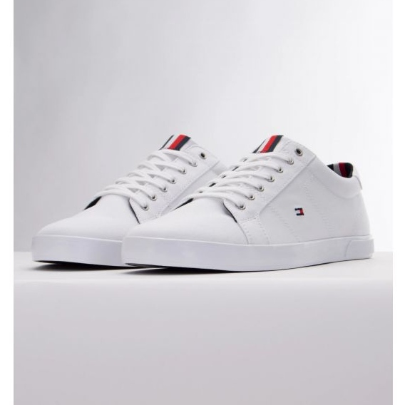 Pantofi Tommy Hilfiger Iconic Long Lace Sneaker M FM0FM01536 0K4 alb 1