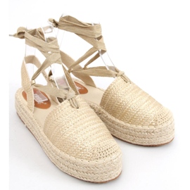 BM Sandale dama espadrile Seila Gold de aur 1