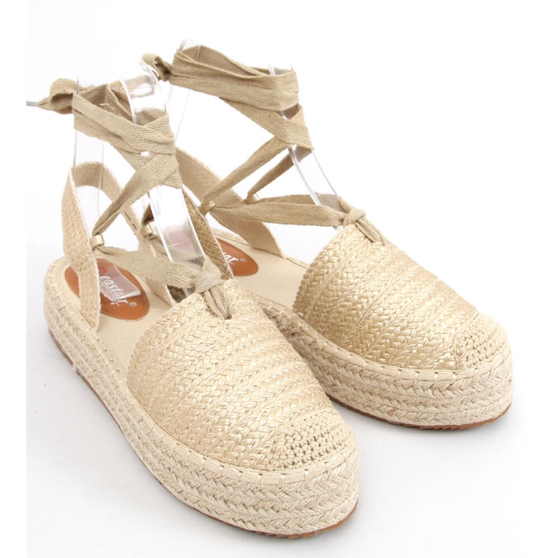 BM Sandale dama espadrile Seila Gold de aur 1