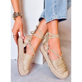 BM Sandale dama espadrile Seila Gold de aur 2