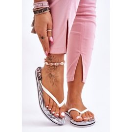 Flip-flops de damă la modă Big Star LL274818 alb 1
