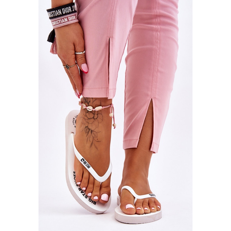 Flip Flops confortabili Big Star LL274795 Alb 1