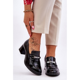 Lemar Pompe Damira Black Lăcuite confortabile negru 1